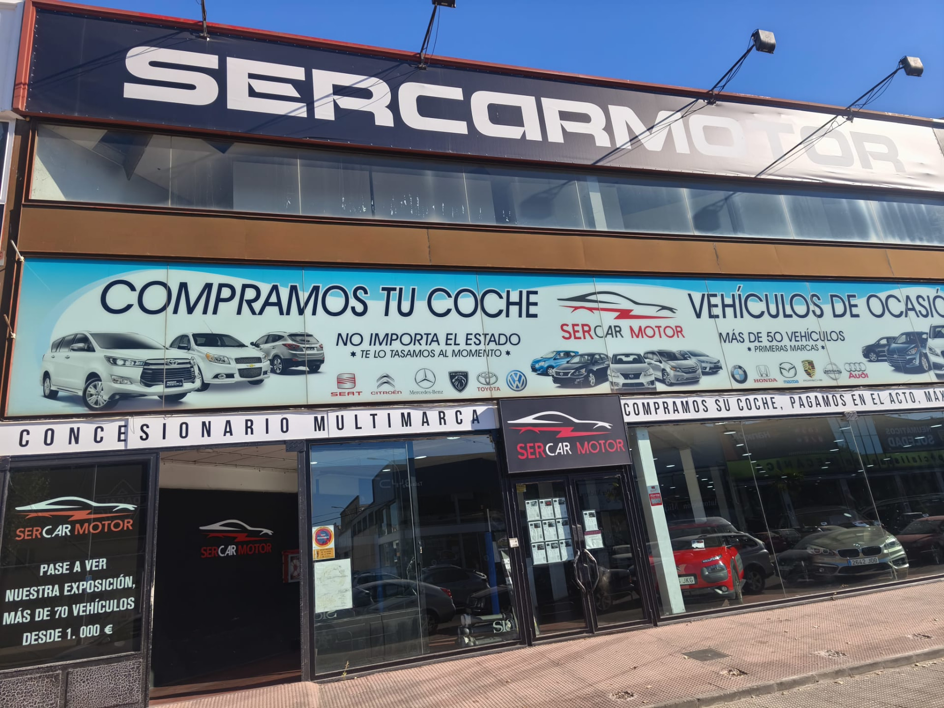 Fachada del concesionario SERCAR Motor en Talavera de la Reina